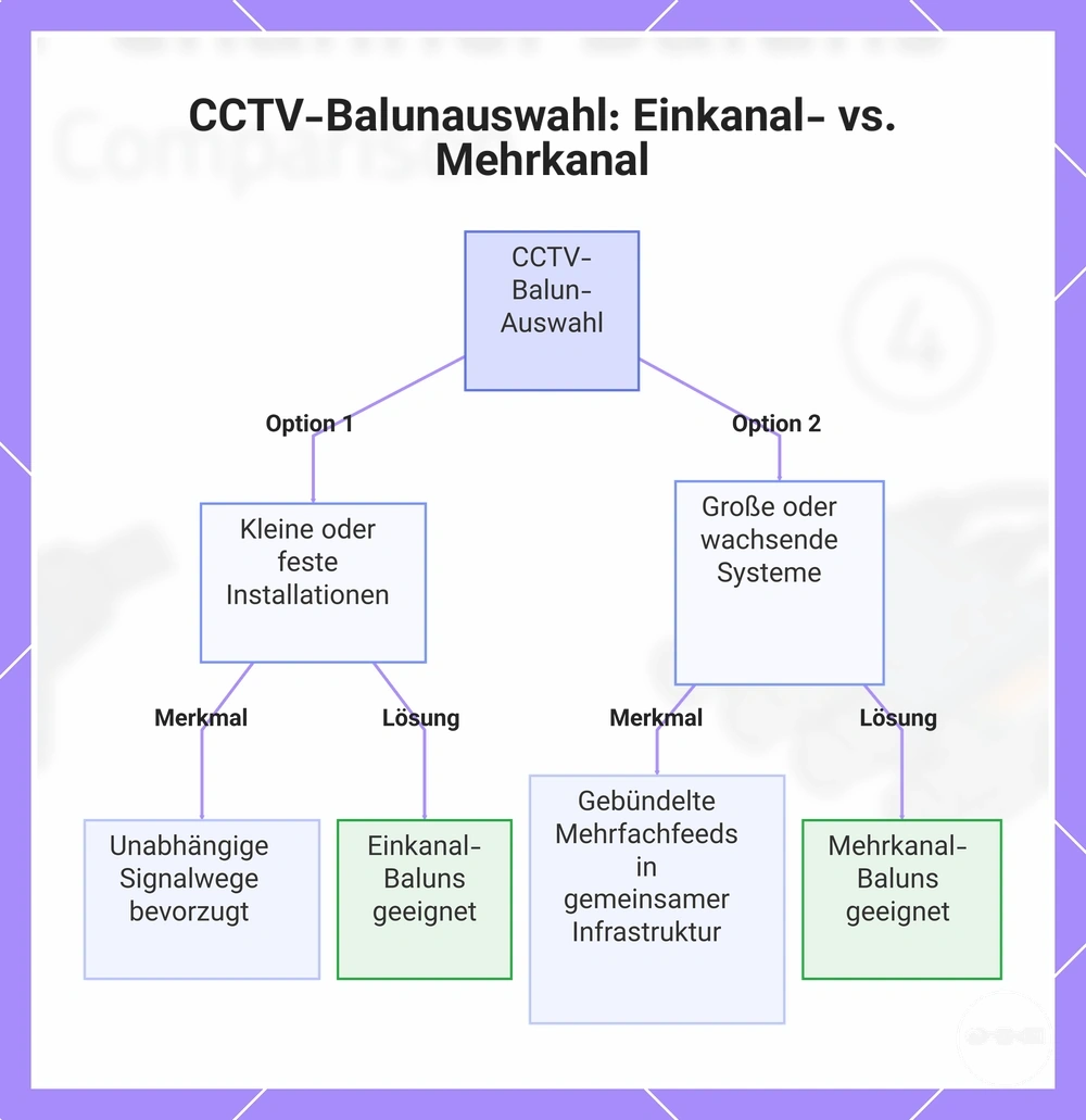 CCTV-Balunauswahl: Einkanal- vs. Mehrkanal