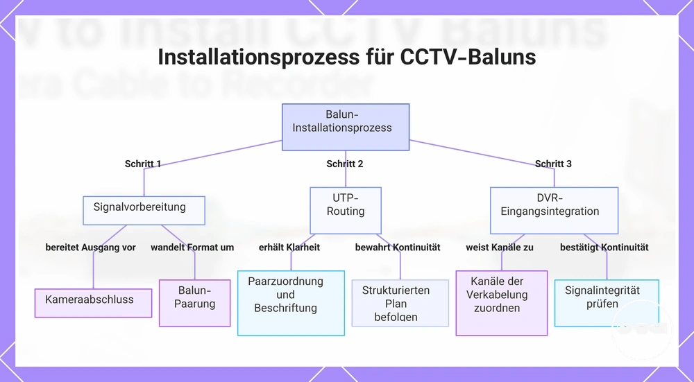 Installationsprozess für CCTV-Baluns
