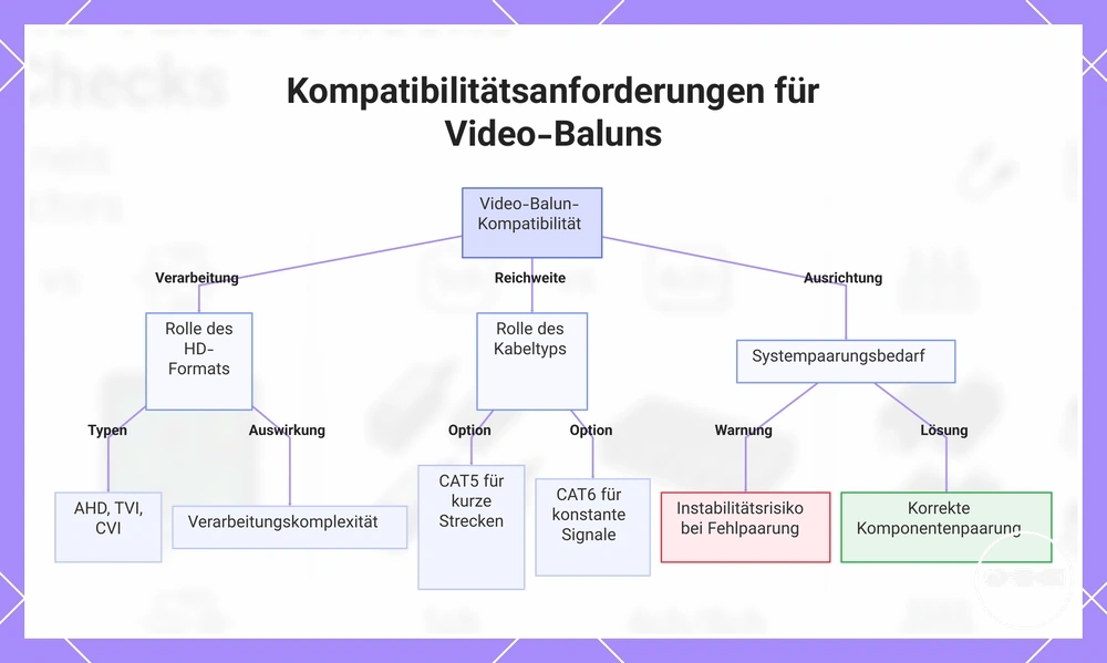 Kompatibilitätsanforderungen für Video-Baluns
