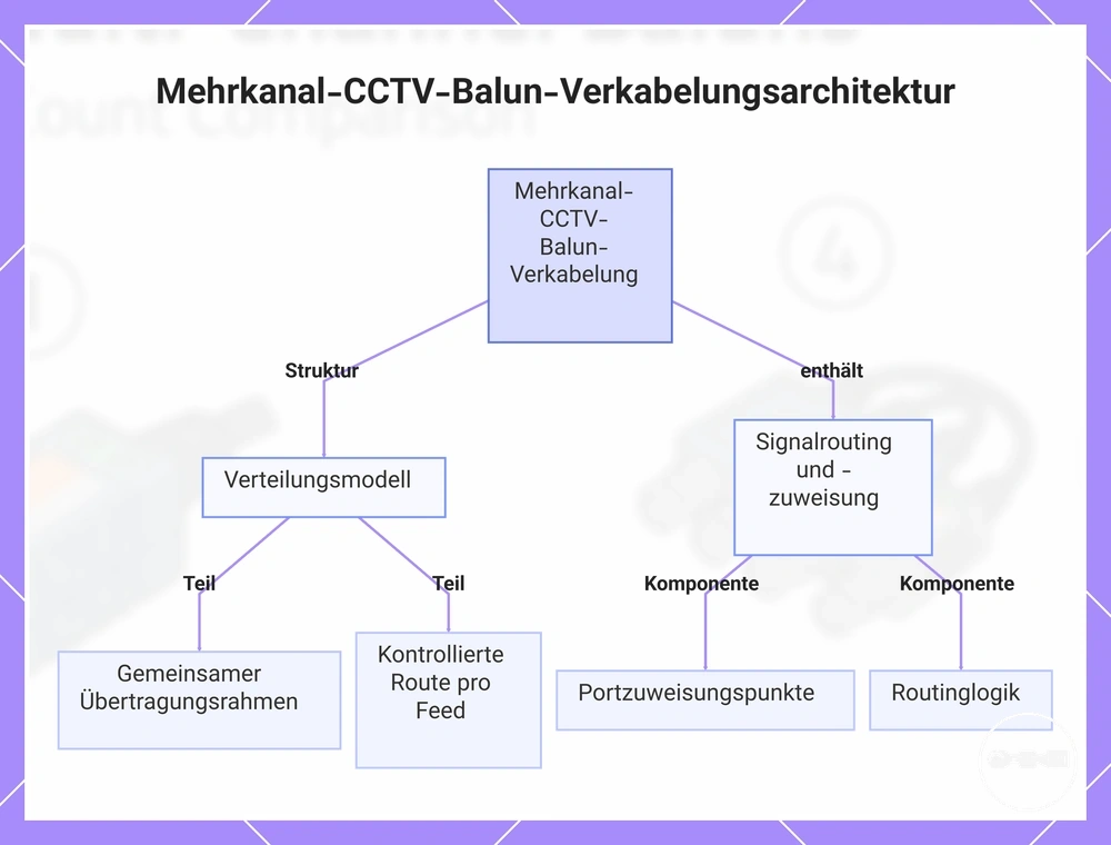 Mehrkanal-CCTV-Balun-Verkabelungsarchitektur