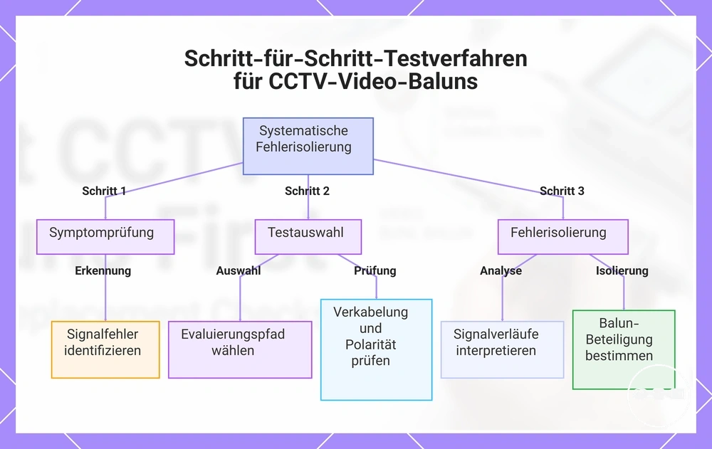 Schritt-für-Schritt-Testverfahren für CCTV-Video-Baluns