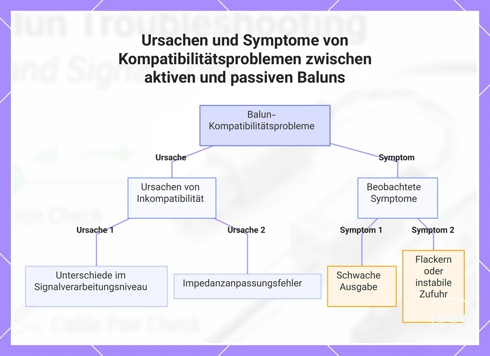 Ursachen und Symptome von Kompatibilitätsproblemen zwischen aktiven und passiven Baluns