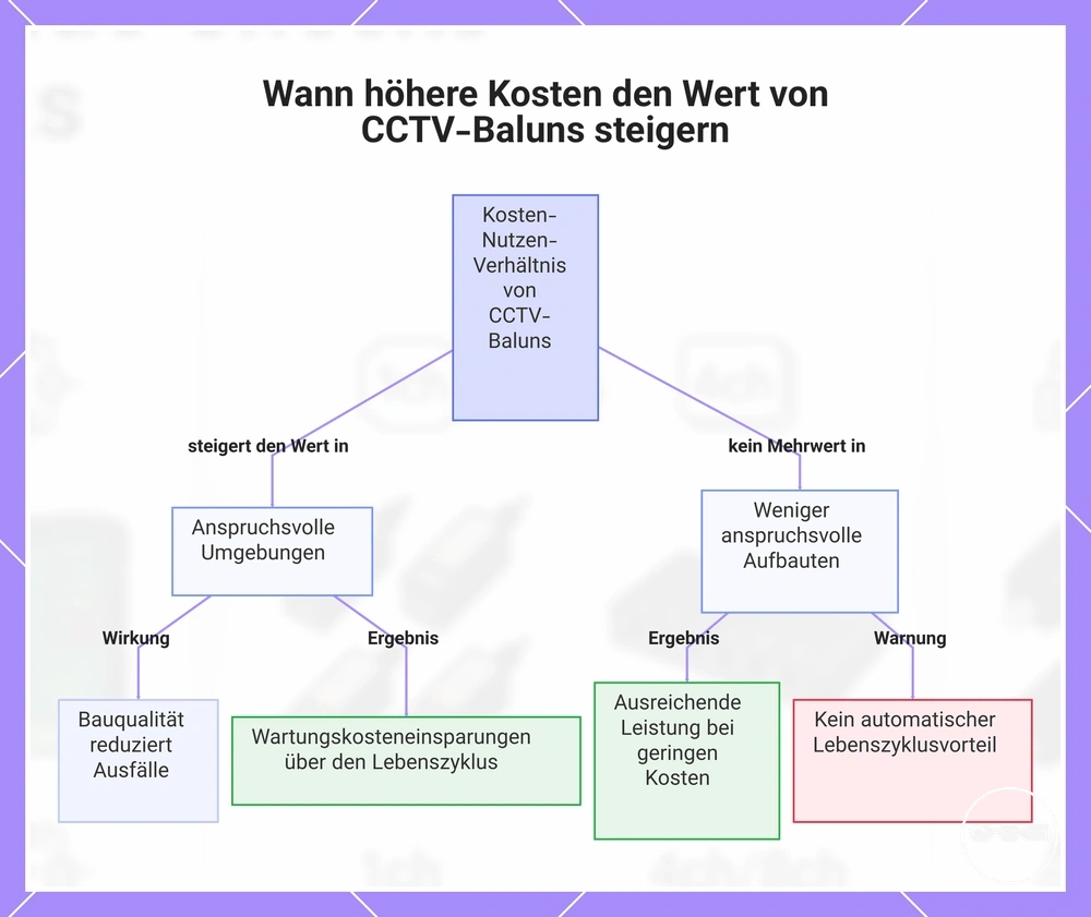 Wann höhere Kosten den Wert von CCTV-Baluns steigern