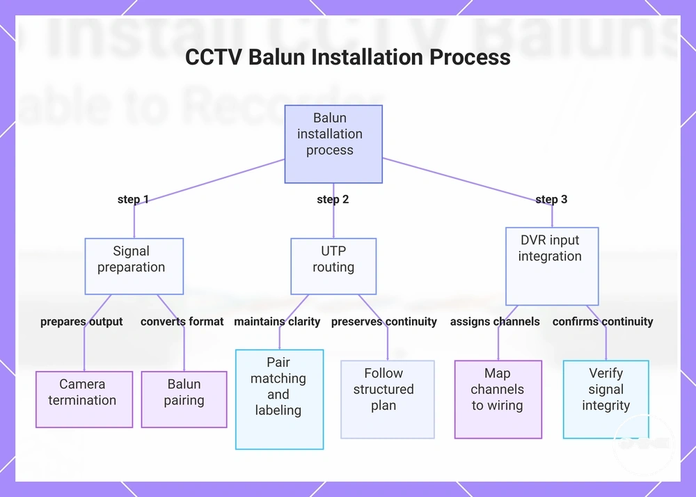 CCTV Balun Installation Process