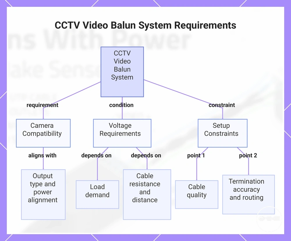 CCTV Video Balun System Requirements