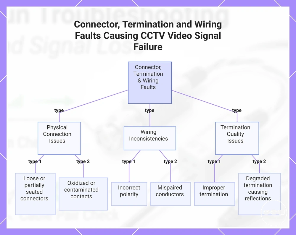 Connector, Termination and Wiring Faults Causing CCTV Video Signal Failure