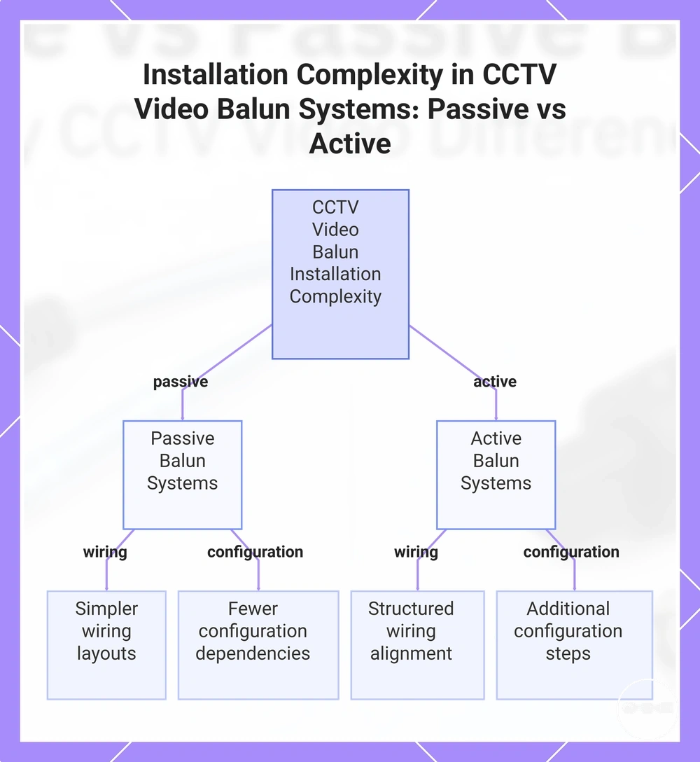 Installation Complexity in CCTV Video Balun Systems: Passive vs Active