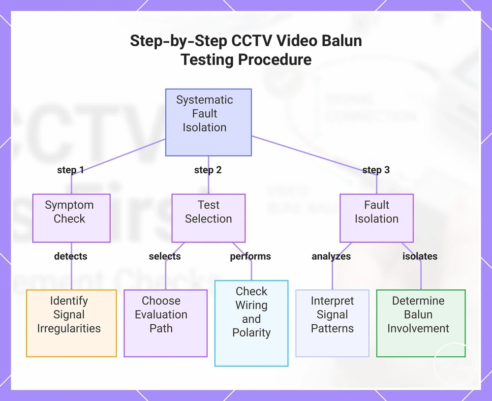 Step-by-Step CCTV Video Balun Testing Procedure
