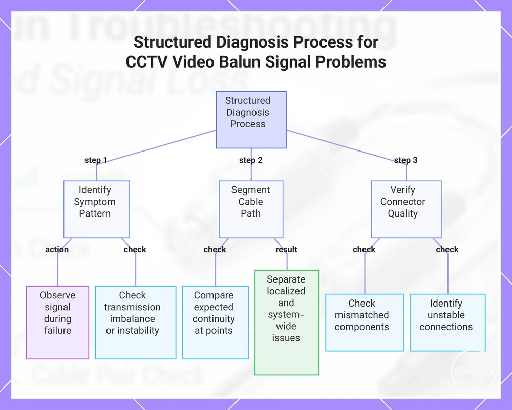 Structured Diagnosis Process for CCTV Video Balun Signal Problems