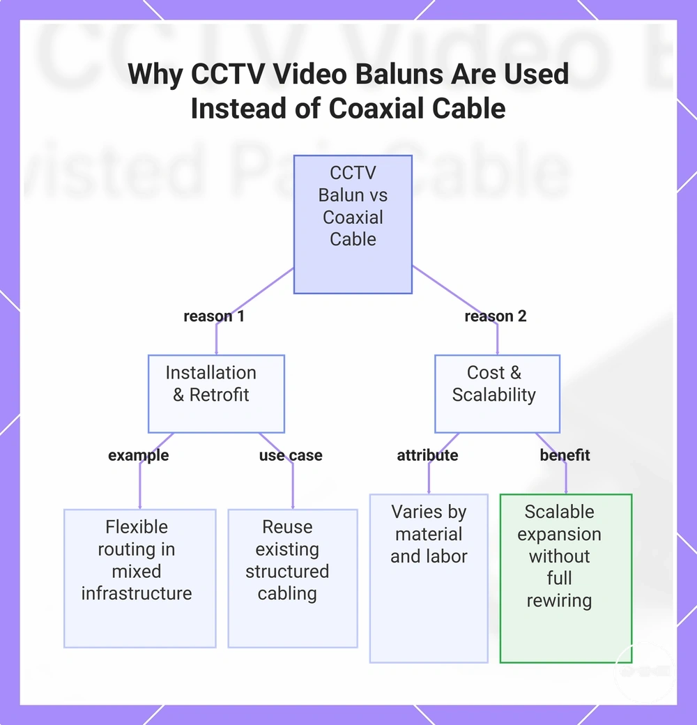Why CCTV Video Baluns Are Used Instead of Coaxial Cable