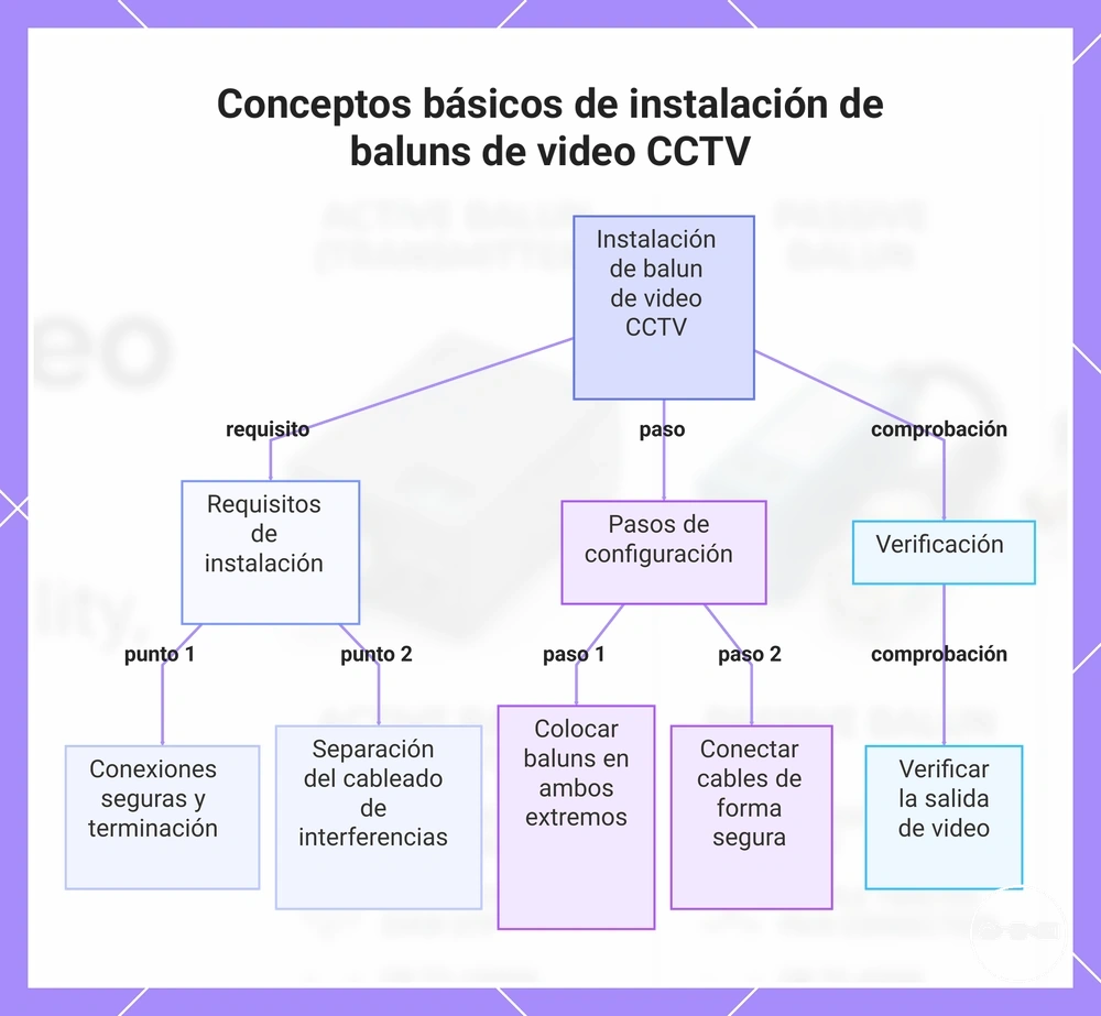 Conceptos básicos de instalación de baluns de video CCTV