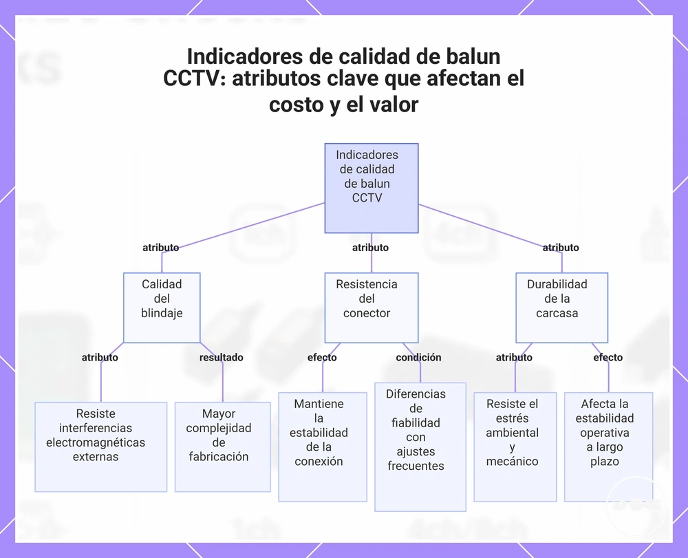 Indicadores de calidad de balun CCTV: atributos clave que afectan el costo y el valor