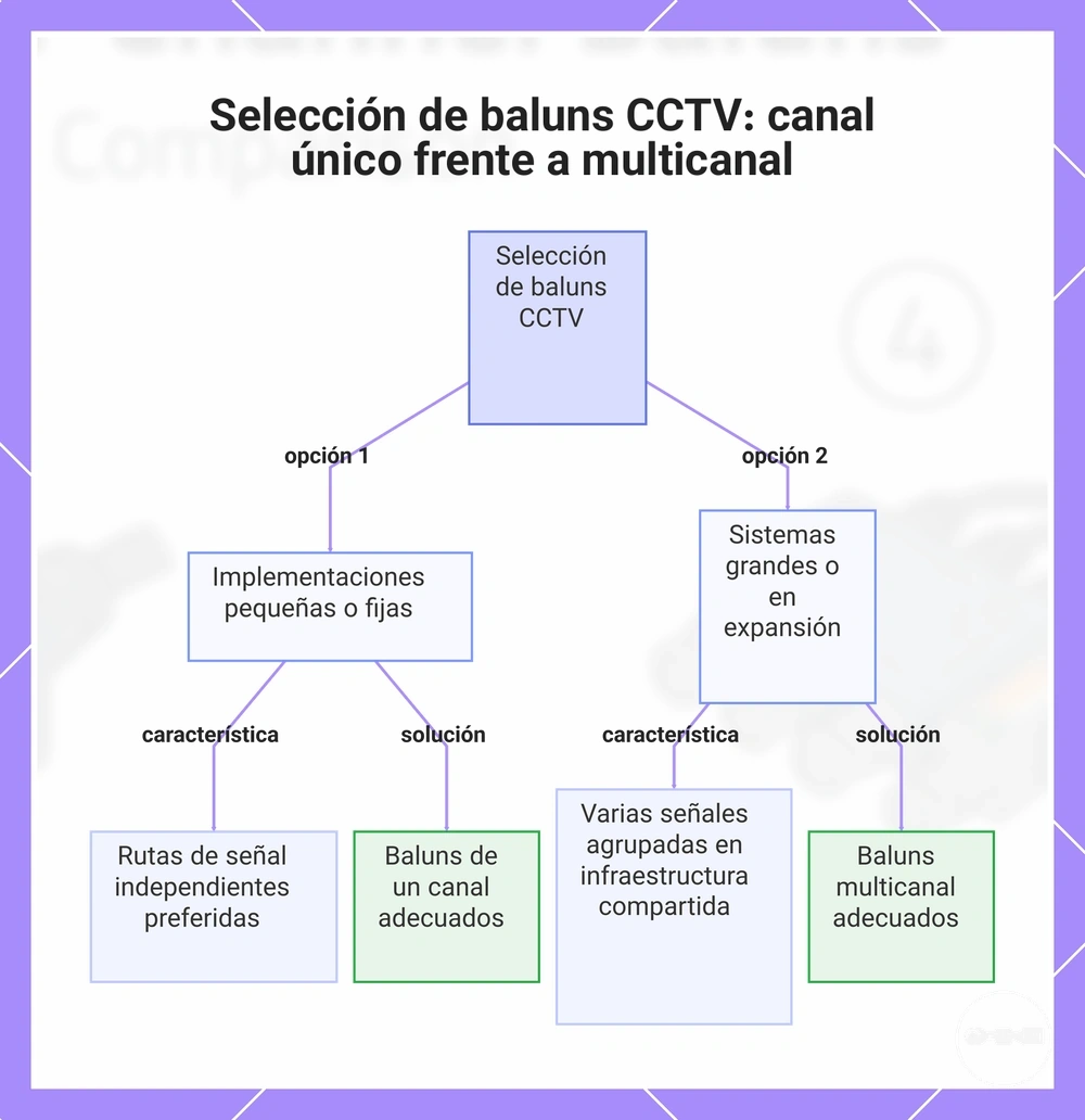 Selección de baluns CCTV: canal único frente a multicanal