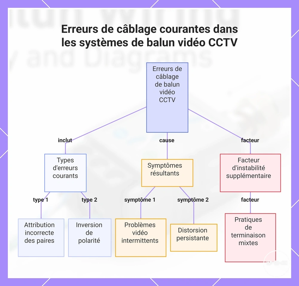 Erreurs de câblage courantes dans les systèmes de balun vidéo CCTV