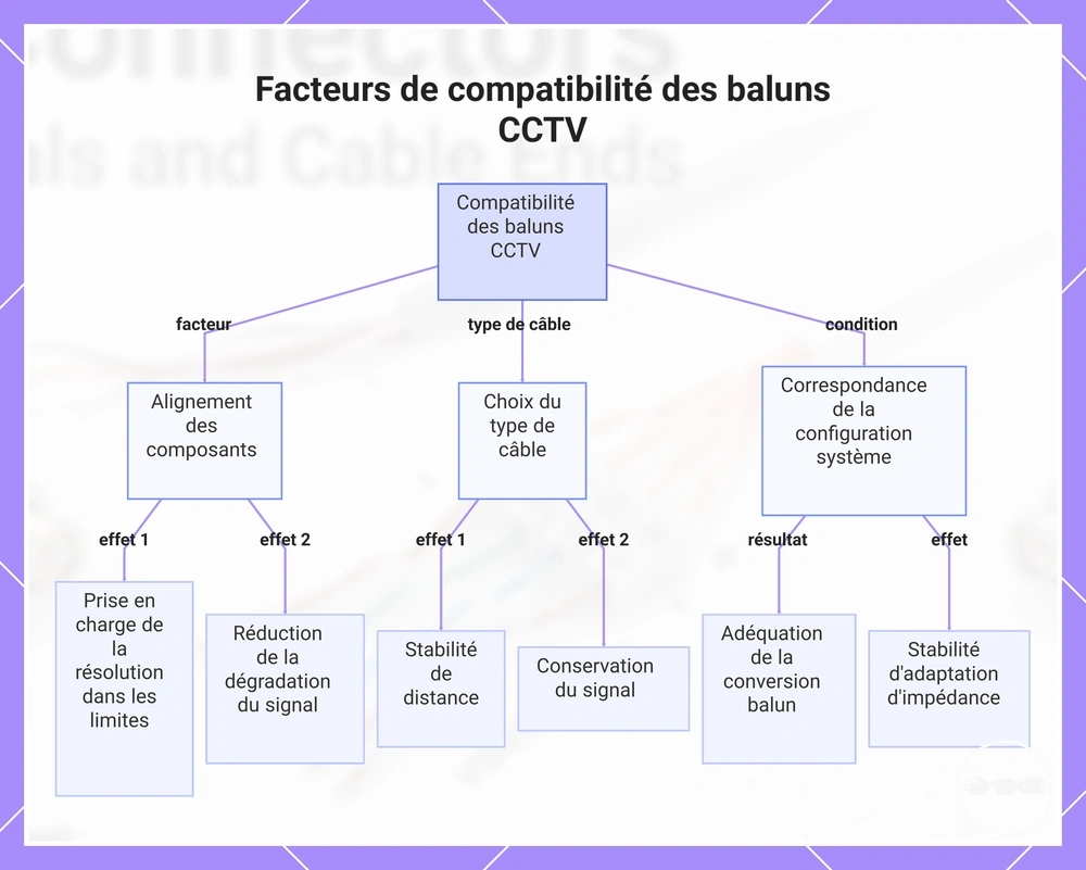 Facteurs de compatibilité des baluns CCTV