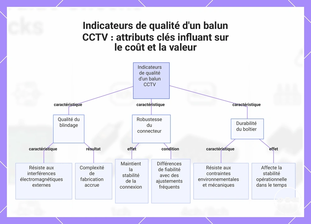 Indicateurs de qualité d'un balun CCTV : attributs clés influant sur le coût et la valeur