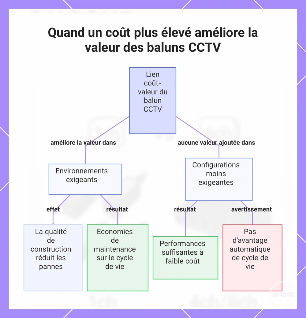 Quand un coût plus élevé améliore la valeur des baluns CCTV
