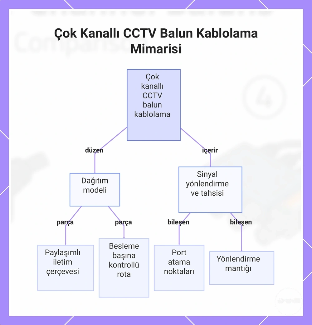 Çok Kanallı CCTV Balun Kablolama Mimarisi