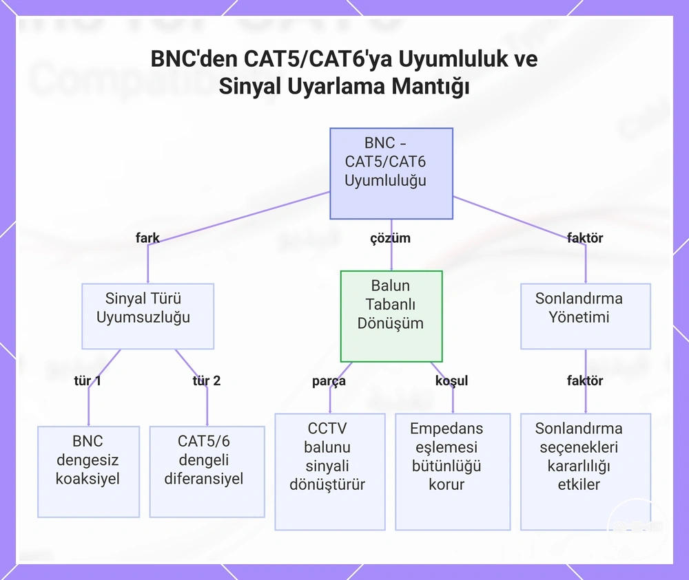 BNC'den CAT5/CAT6'ya Uyumluluk ve Sinyal Uyarlama Mantığı