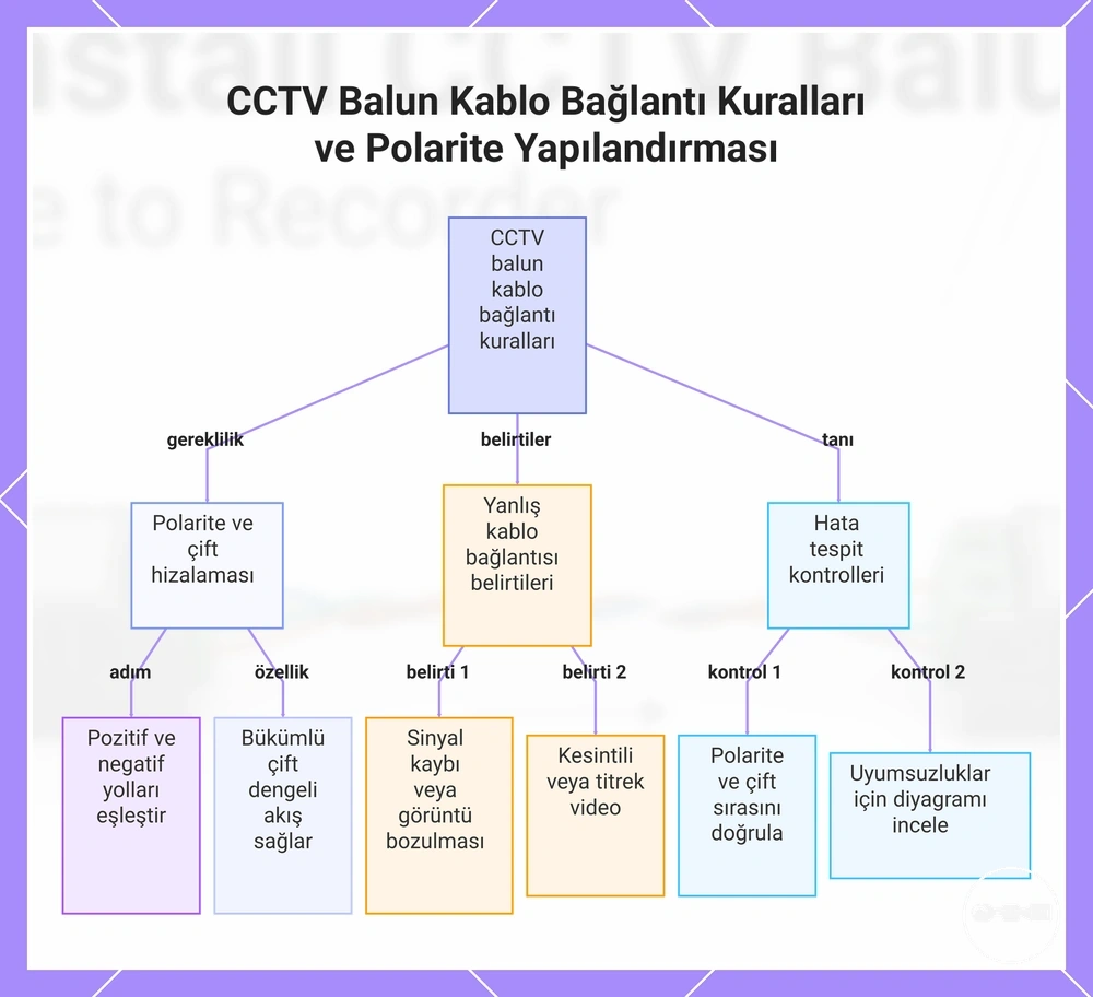 CCTV Balun Kablo Bağlantı Kuralları ve Polarite Yapılandırması