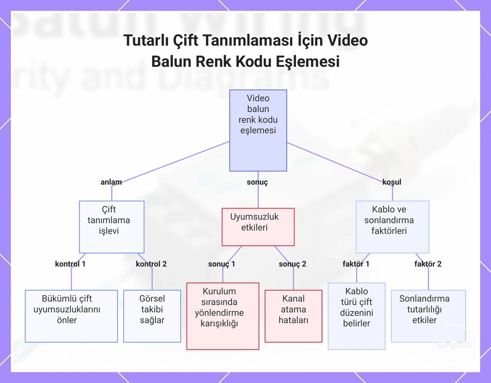 Tutarlı Çift Tanımlaması İçin Video Balun Renk Kodu Eşlemesi